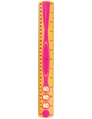 Maped Kidy Grip Ruler 30cm - Orange/Pink